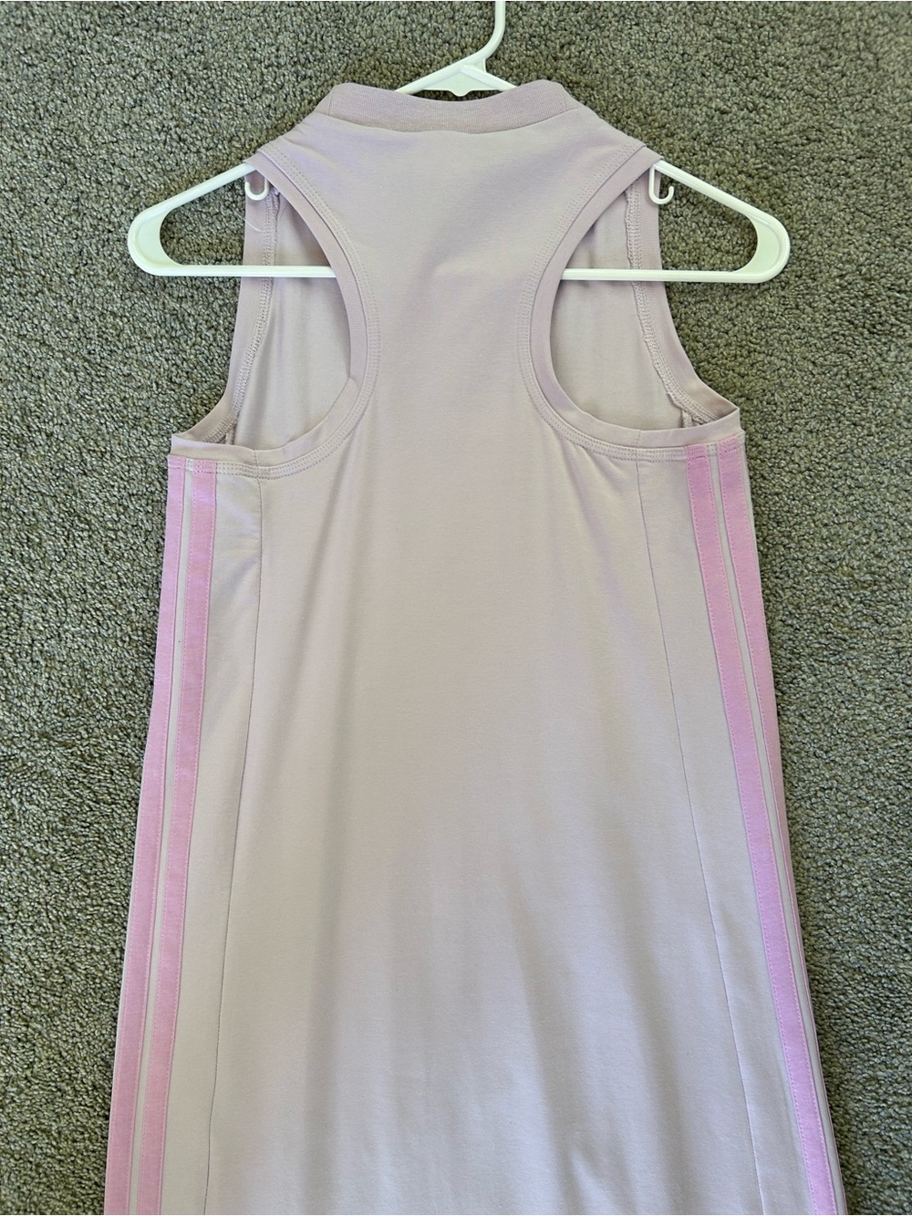 Adidas 3-Stripes Racerback Dress - Pink, Purple - Picture 10 of 14